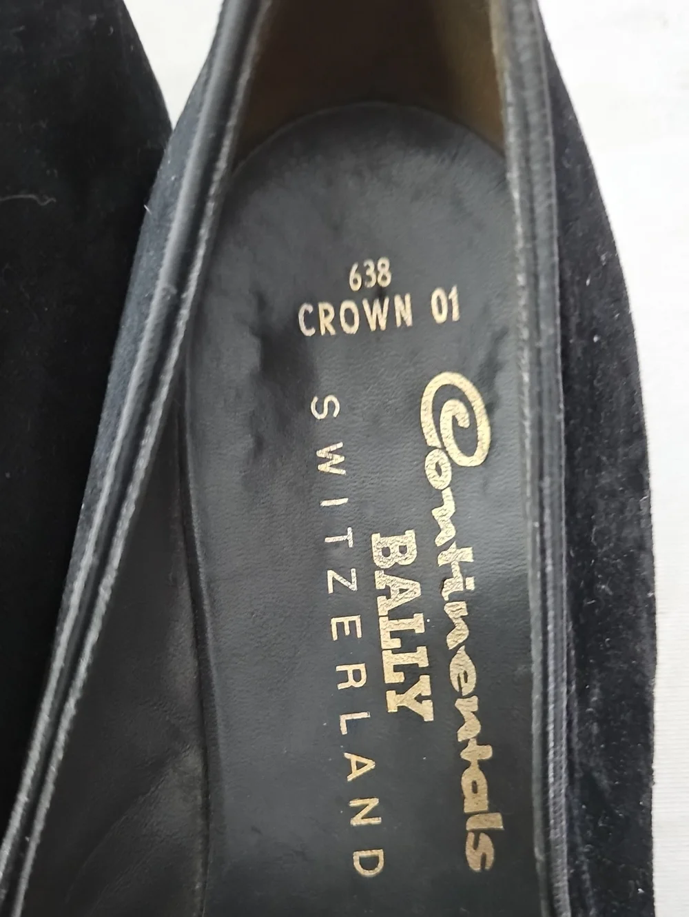 Vintage Bally Continental  Black Suede Loafers Men's –Made in Switzerland